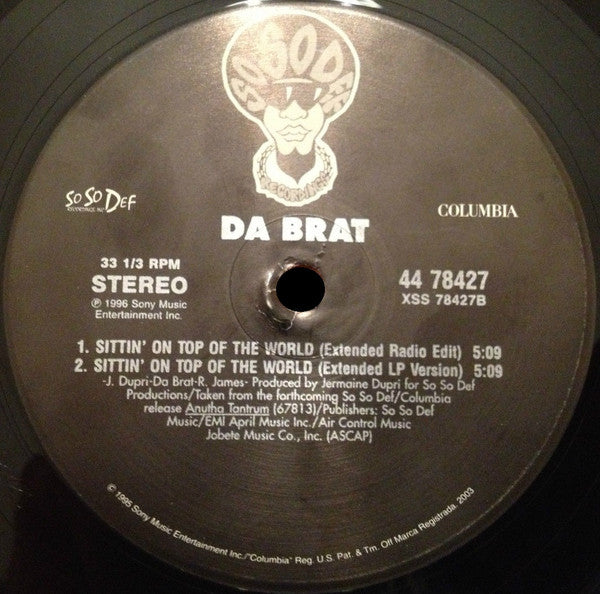 Da Brat - Sittin' On Top Of The World (12"")