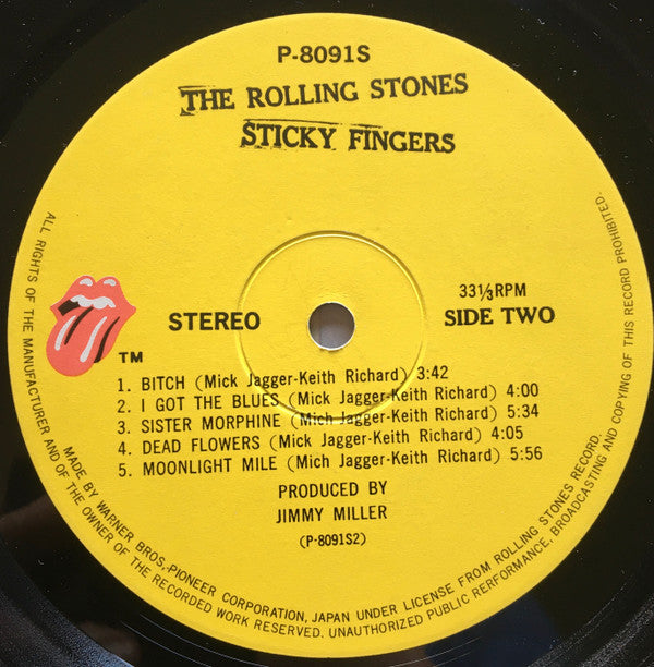 The Rolling Stones - Sticky Fingers (LP, Album, Zip)