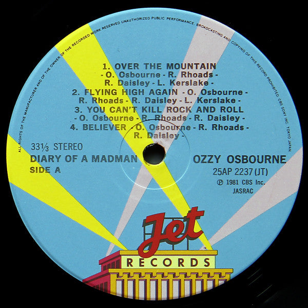 Ozzy Osbourne - Diary Of A Madman (LP, Album)