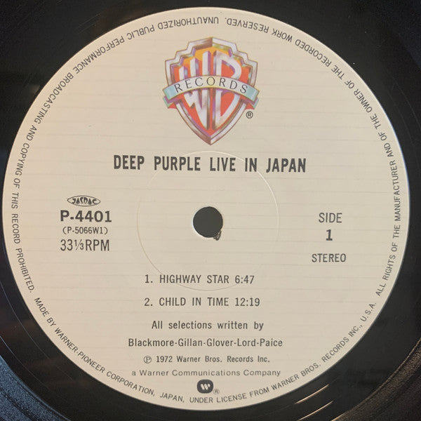 Deep Purple - Live In Japan (2xLP, Album, RE, Gat)