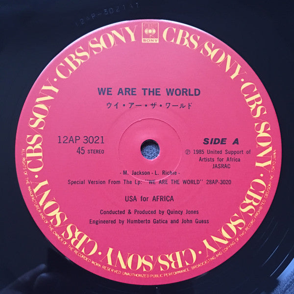 USA For Africa - We Are The World (12"", Single, S/Edition)