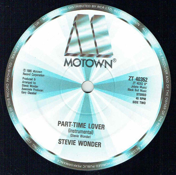 Stevie Wonder - Part-Time Lover (12"", Single)
