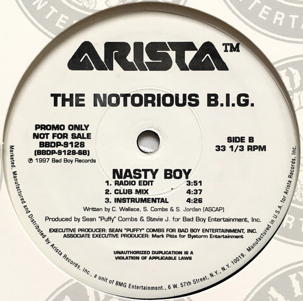The Notorious B.I.G.* - Nasty Boy (12"", Promo)