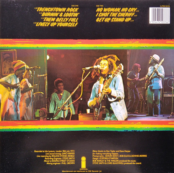 Bob Marley And The Wailers* - Live! (LP, Album, RE)