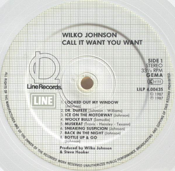 Wilko Johnson - Call It What You Want (LP, Album, Whi) – mion.records