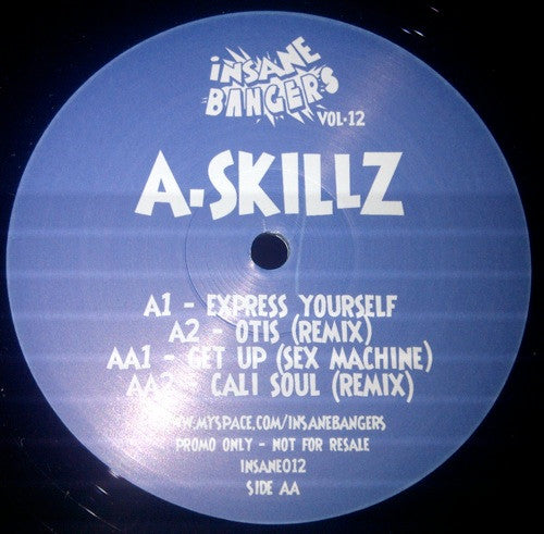 A Skillz - Insane Bangers Vol 12 (12"", Promo)
