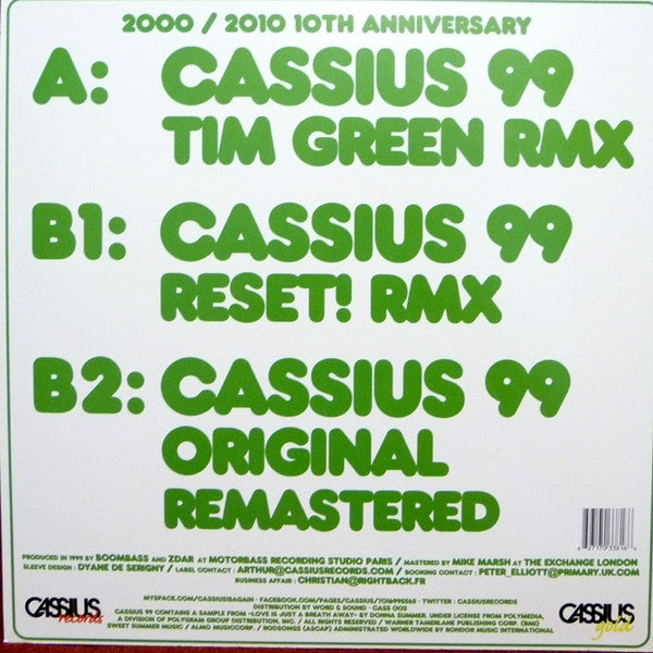 Cassius - Cassius 99 (12"", Single)
