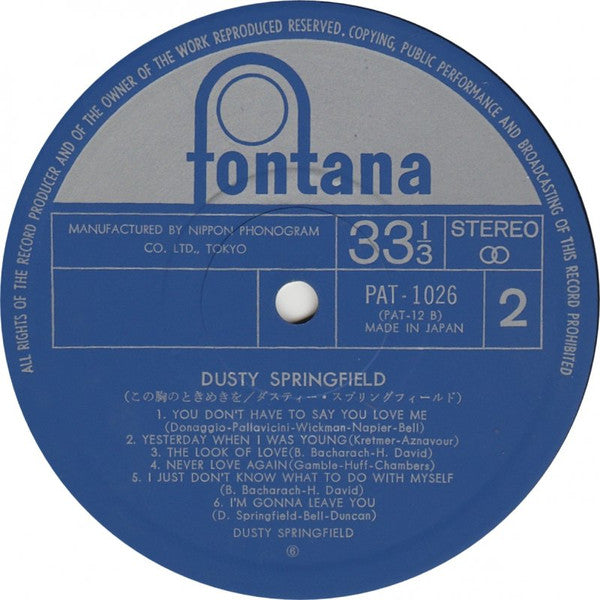 Dusty Springfield - Dusty Springfield (LP, Comp)