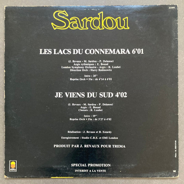 Michel Sardou - Les Lacs Du Connemara (12"", Promo)