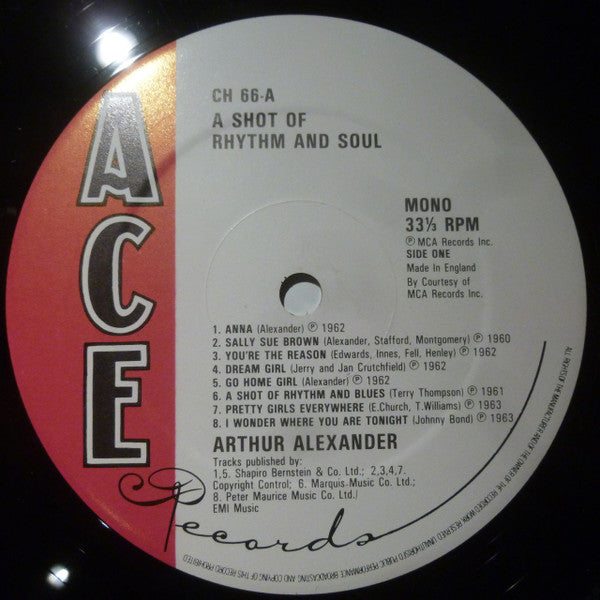Arthur Alexander - A Shot Of Rhythm And Soul (LP, Comp, Mono, Red)