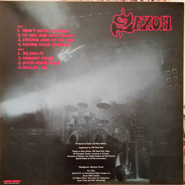 Saxon - Strong Arm Of The Law (LP, Album, Promo)