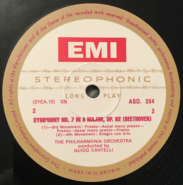 Guido Cantelli - Symphony No. 7 In A Major(LP, Album, RE, Ste)