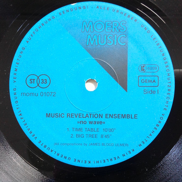 Music Revelation Ensemble - No Wave (LP, Album) – mion.records