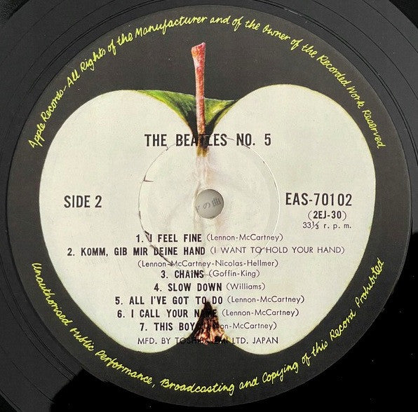 The Beatles - Beatles No. 5 = ビートルズ No. 5(LP, Comp, Mono, RE)