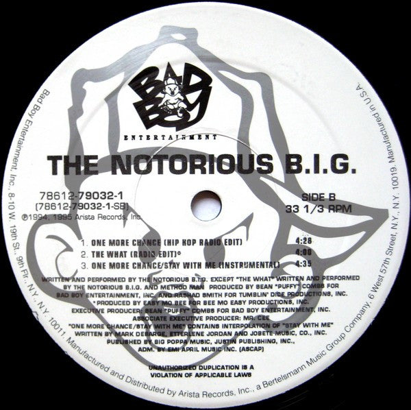 The Notorious B.I.G.* - One More Chance (12"")