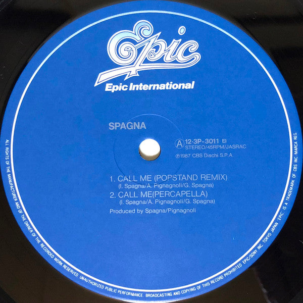 Spagna* - Call Me (12"", Maxi)
