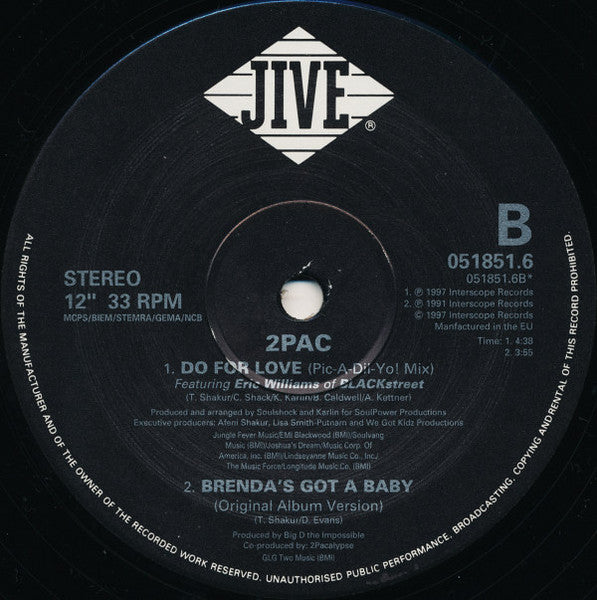2Pac - Do For Love (12"")