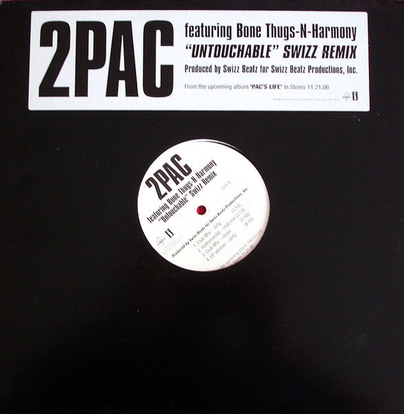 2Pac - Untouchable (Swizz Remix)(12", Single, Promo)