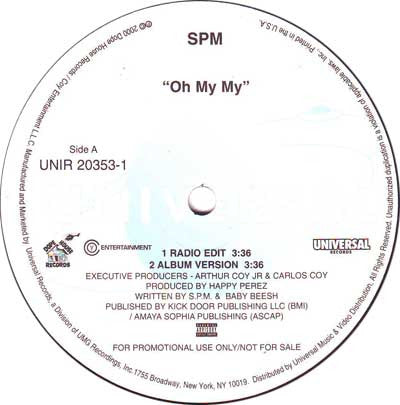 SPM* - Oh My My (12"", Single, Promo)