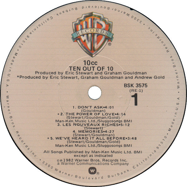10cc - Ten Out Of 10 (LP, Album)