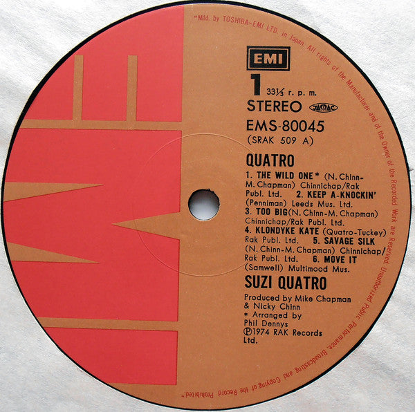 Suzi Quatro - Quatro (LP, Album, Gat) – mion.records