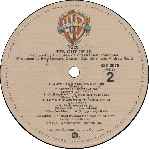 10cc - Ten Out Of 10 (LP, Album)