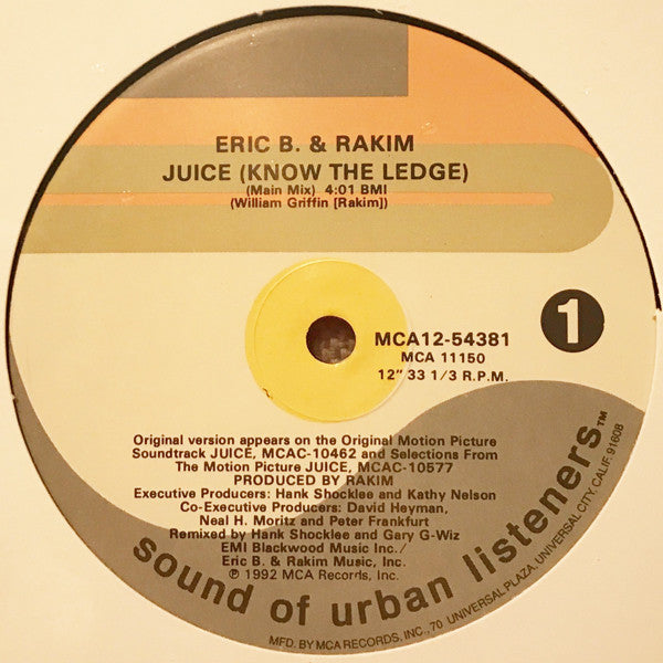 Eric B. & Rakim - Juice (Know The Ledge) (12"", Pla)
