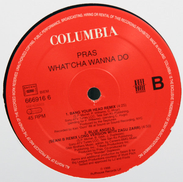 Pras* - What'cha Wanna Do (12"")