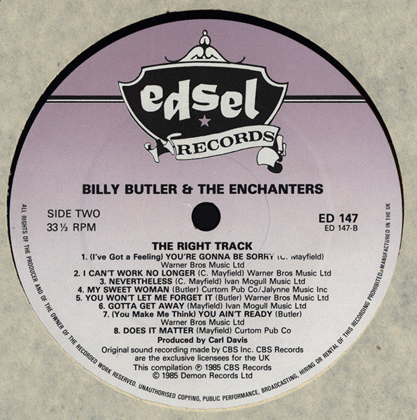 Billy Butler And The Enchanters* - The Right Track (LP, Comp)