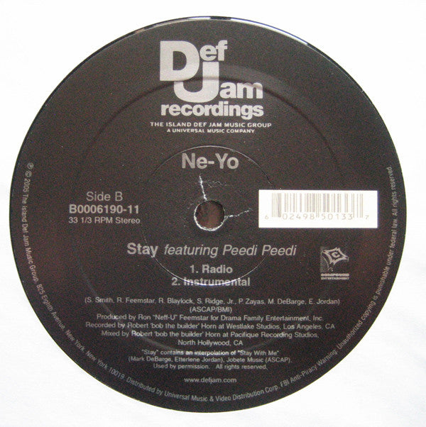 Ne-Yo - So Sick B/W Stay (12"", Single)