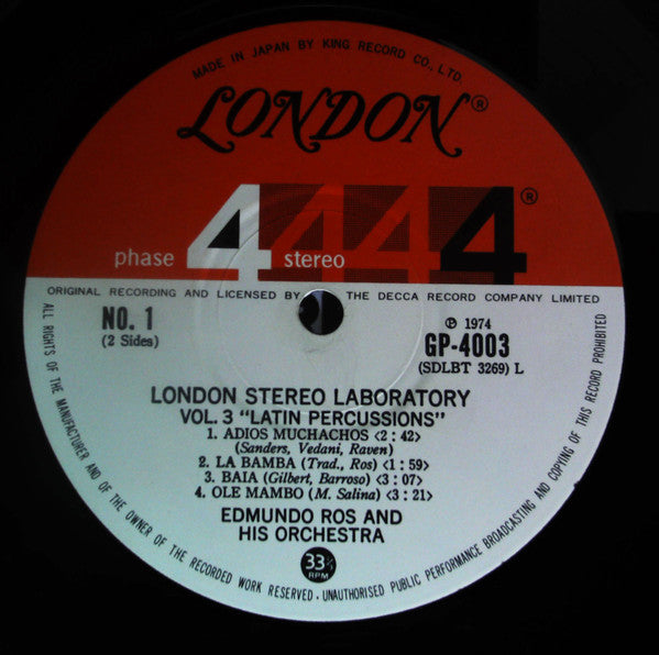 Edmundo Ros & His Orchestra - London Stereo Laboratory, Vol. 3 - La...