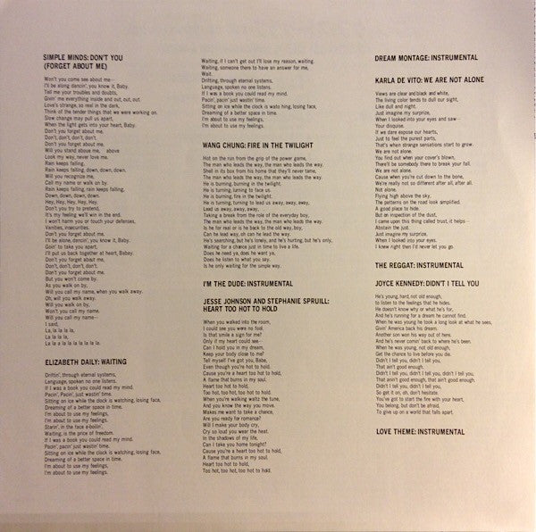 Various - The Breakfast Club (Original Motion Picture Soundtrack)(L...