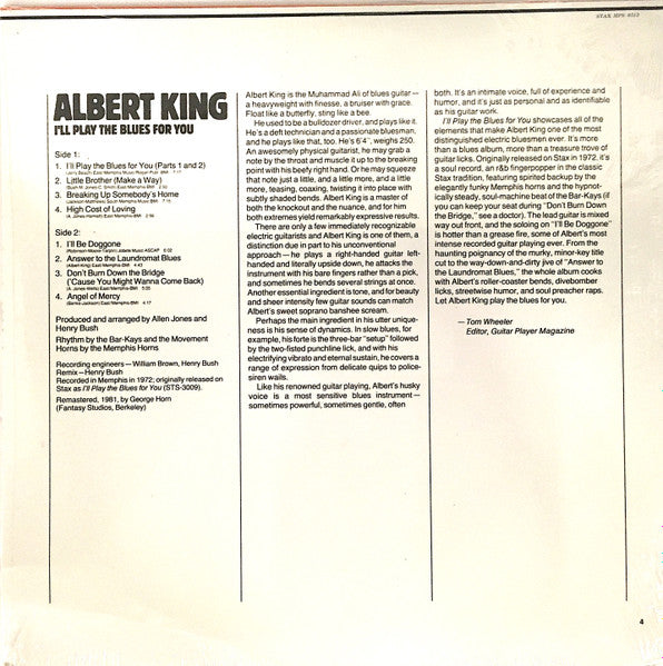 Albert King - I'll Play The Blues For You (LP, Album, RE, RM)
