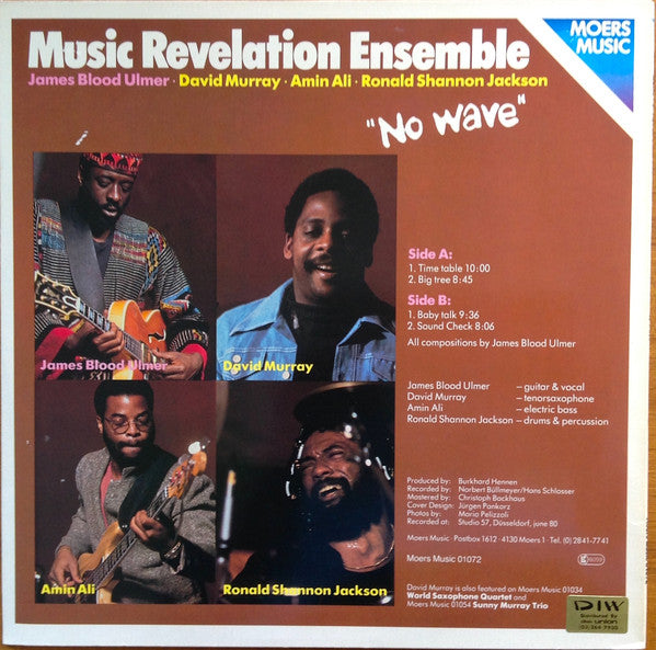 Music Revelation Ensemble - No Wave (LP, Album) – mion.records