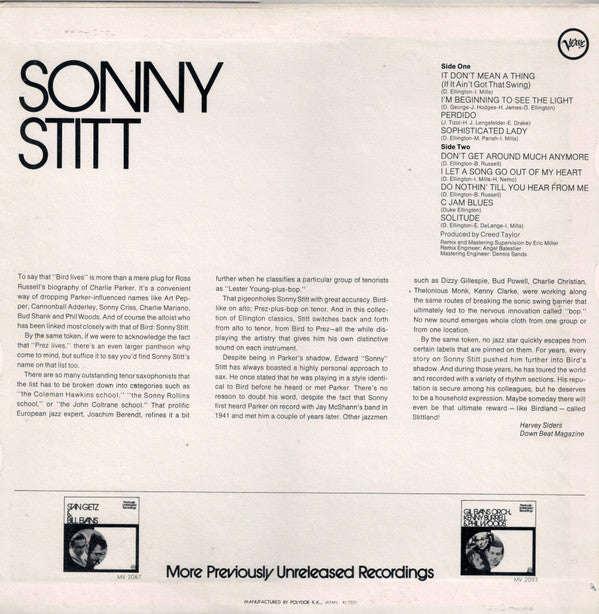Sonny Stitt - Sonny Stitt  (LP, Album, RE)