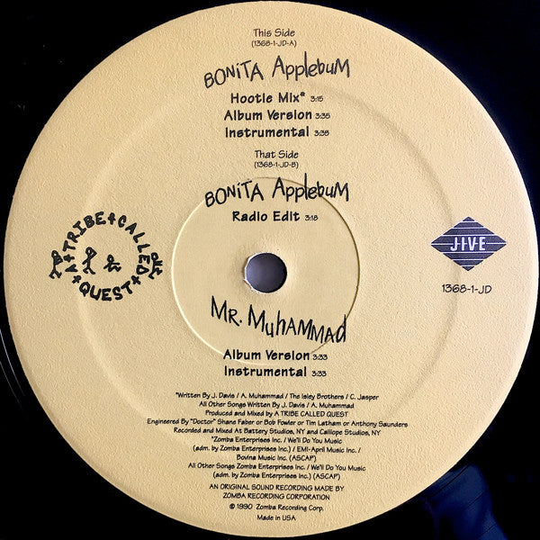 A Tribe Called Quest - Bonita Applebum Meets Mr. Muhammad (12"")