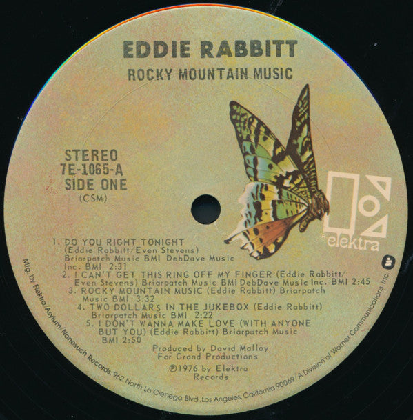 Eddie Rabbitt - Rocky Mountain Music (LP, Album, CSM)