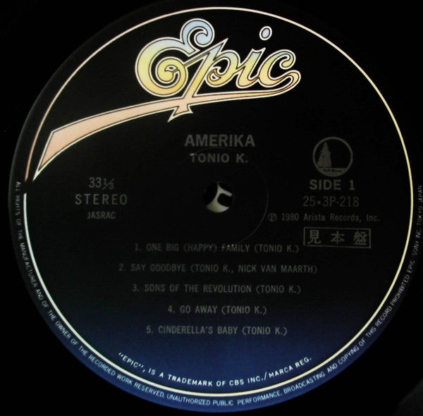 Tonio K. - Amerika (LP, Album, Promo)