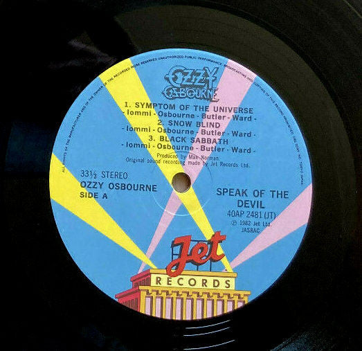 Ozzy Osbourne - Speak Of The Devil (2xLP, Album, Sub + 7"")