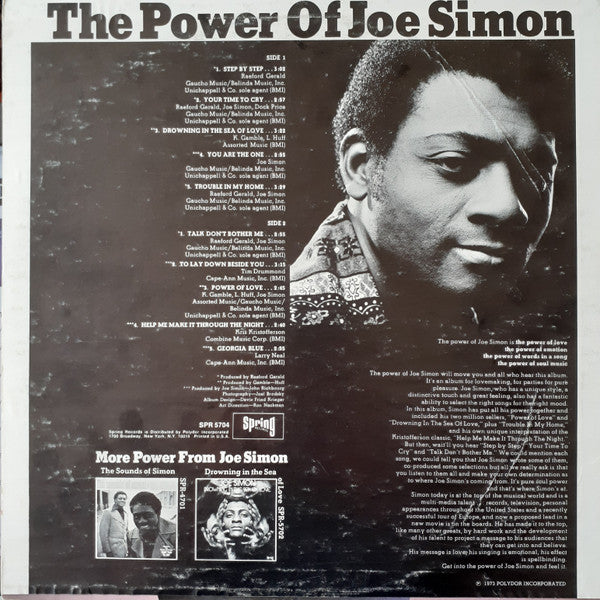 Joe Simon - The Power Of Joe Simon (LP, Album, Mon)