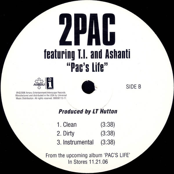 2Pac Featuring T.I. & Ashanti - Pac's Life (12"", Single)