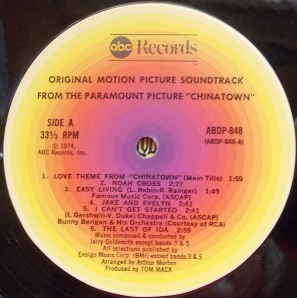 Jerry Goldsmith - Chinatown (Original Motion Picture Soundtrack)(LP...