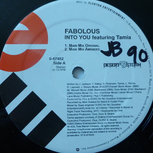 Fabolous Featuring Tamia - Into You (12"")