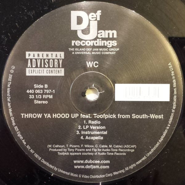 WC - Flirt / Throw Ya Hood Up (12"")