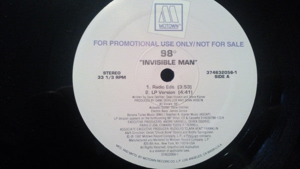 98°* - Invisible Man (12"", Promo)