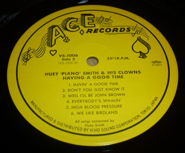 Huey ""Piano"" Smith & His Clowns - Having A Good Time (LP, Album, RE)