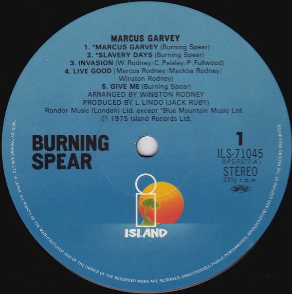 Burning Spear - Marcus Garvey (LP, Album)