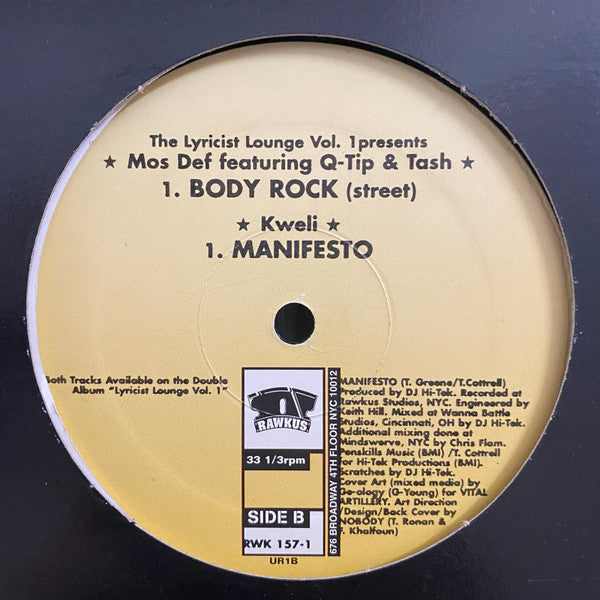 Mos Def - The Lyricist Lounge Vol.1 Presents: Body Rock(12", Single)