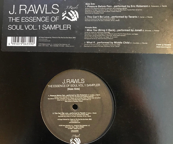 J. Rawls - The Essence Of Soul Vol.1 Sampler (12"", Smplr)
