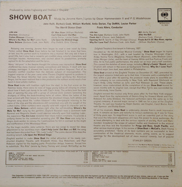 Jerome Kern - Show Boat(LP, Album, Hol)